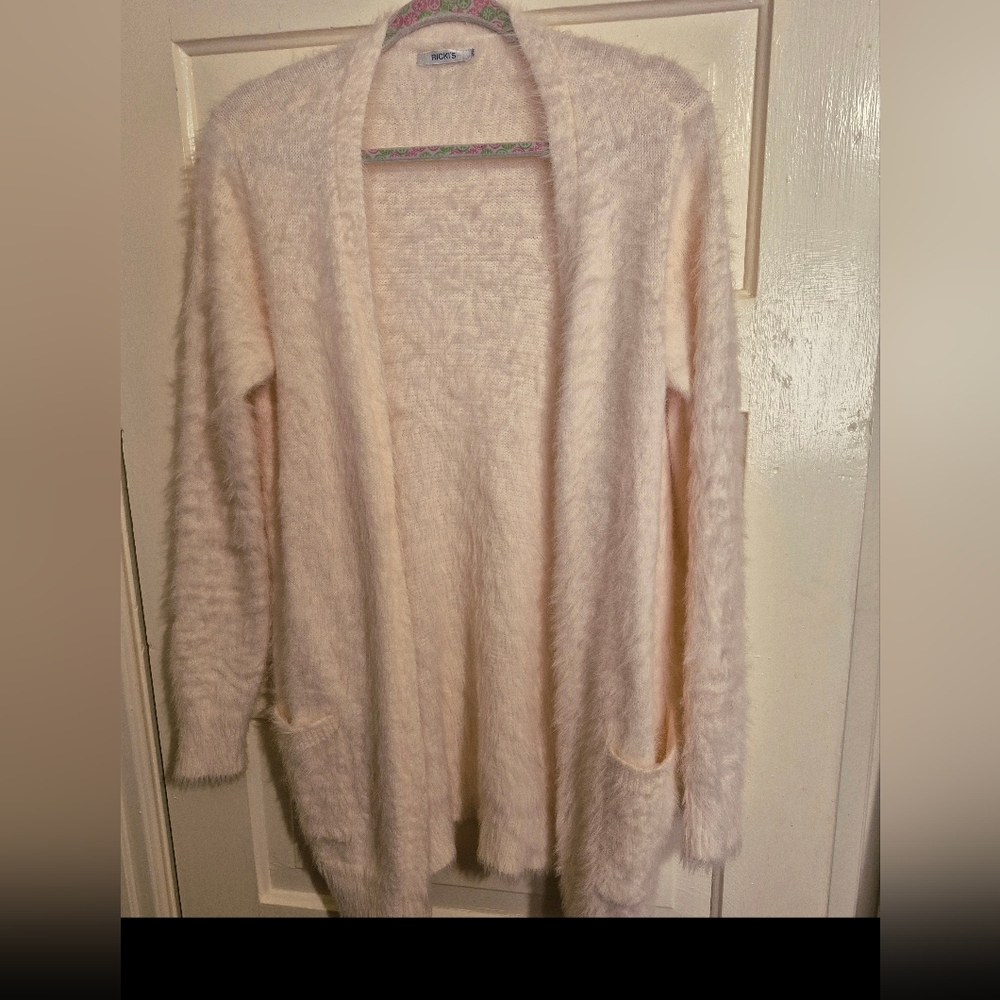 Ricki's Cream Fuzzy Cardigan
